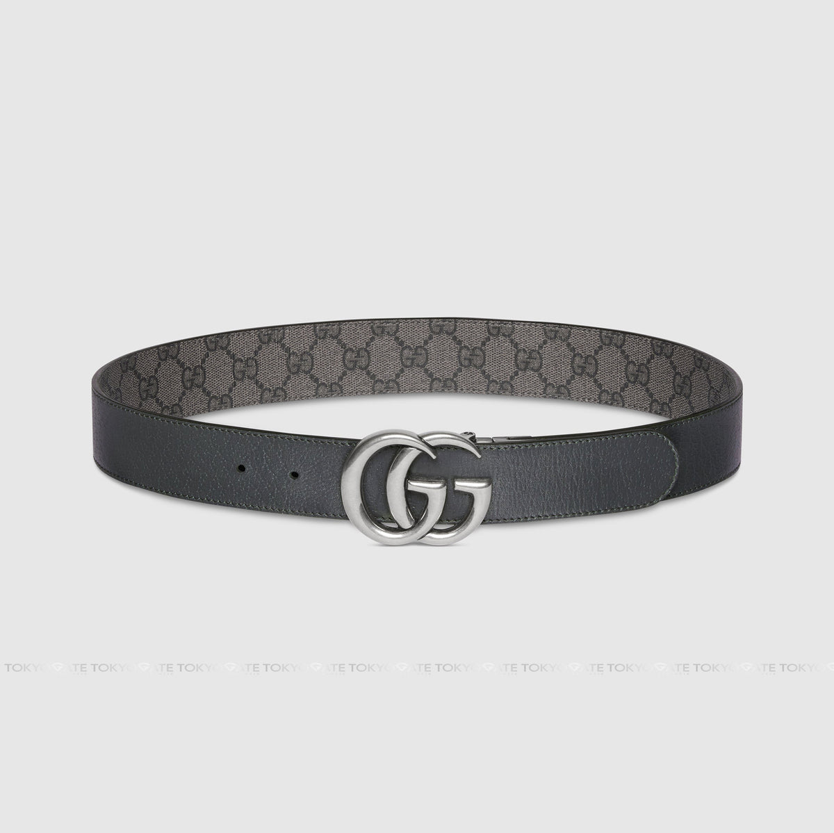 Dây lưng Gucci 627055 UULBN 1244 GG Marmont Reversible Belt Grey Black