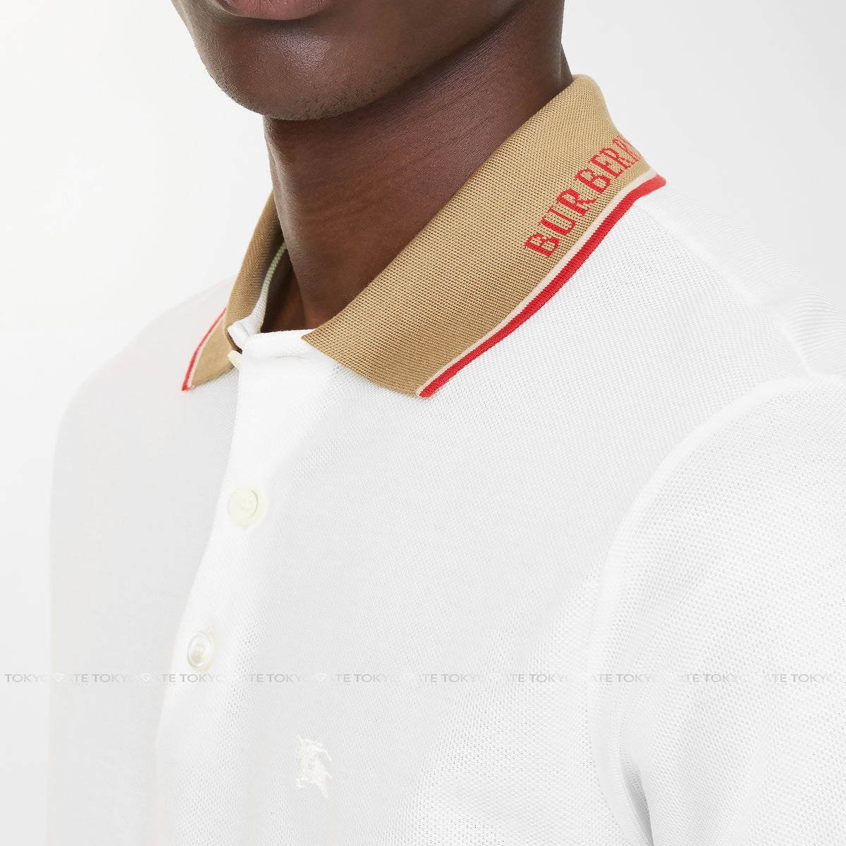 Áo polo Burberry 8110096 Stan White Slim Fit