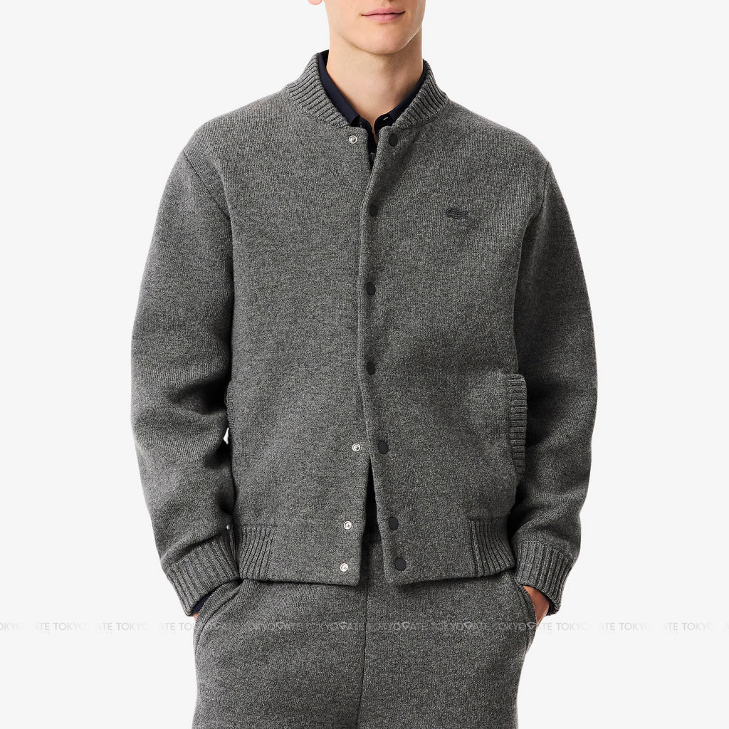 Áo khoác Lacoste AH5170 050Crew Neck Wool Knit Grey Regular Fit