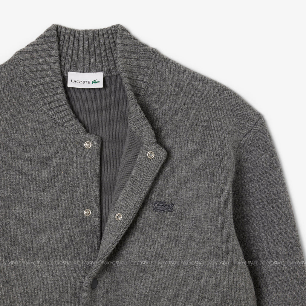 Áo khoác Lacoste AH5170 050Crew Neck Wool Knit Grey Regular Fit