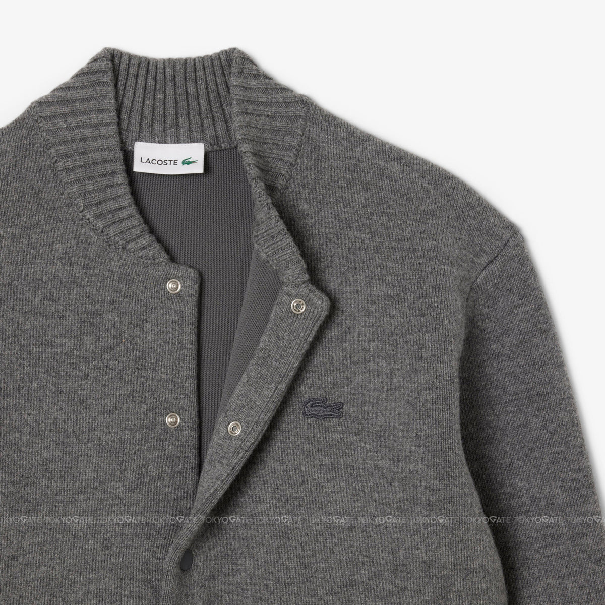 Áo khoác Lacoste AH5170 050Crew Neck Wool Knit Grey Regular Fit