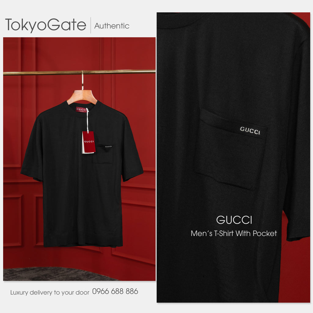 Áo len Gucci 824126 XKER2 1070 Fine Wool Knit Top Black
