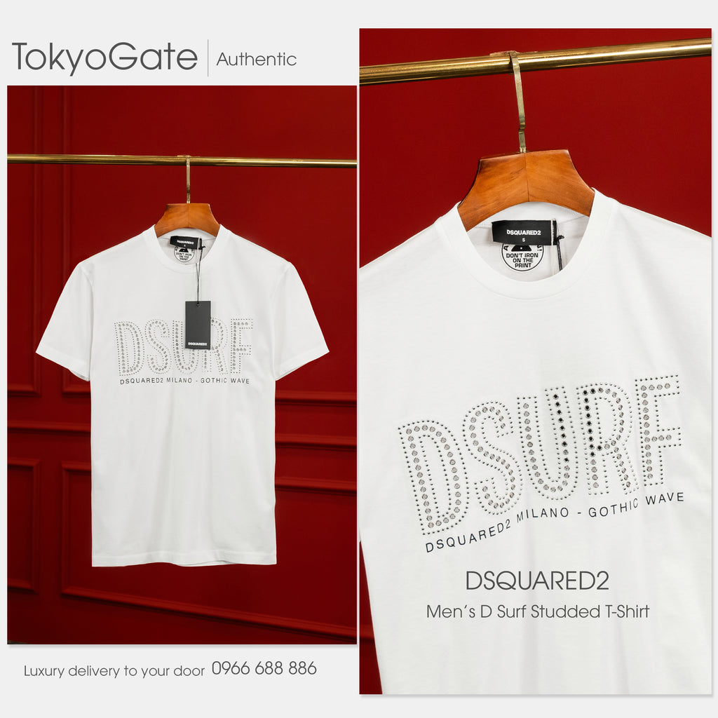 Áo phông Dsquared2 S74GD1084 100 White Regular Fit