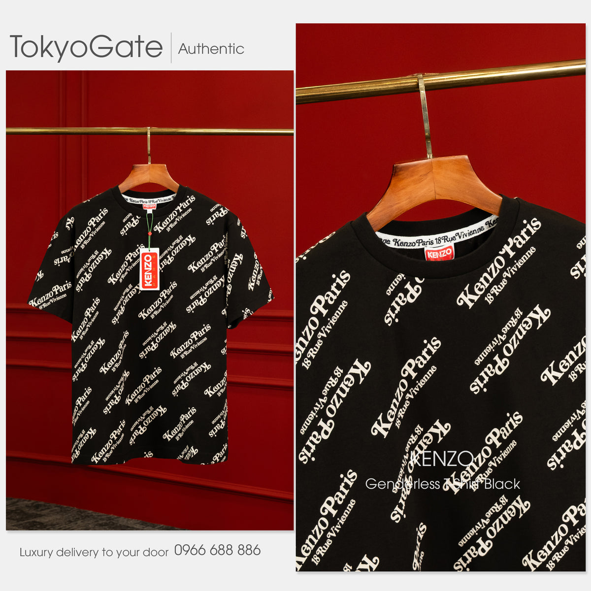 Áo phông Kenzo x Verdy Logo-Print T-shirt Black Oversize