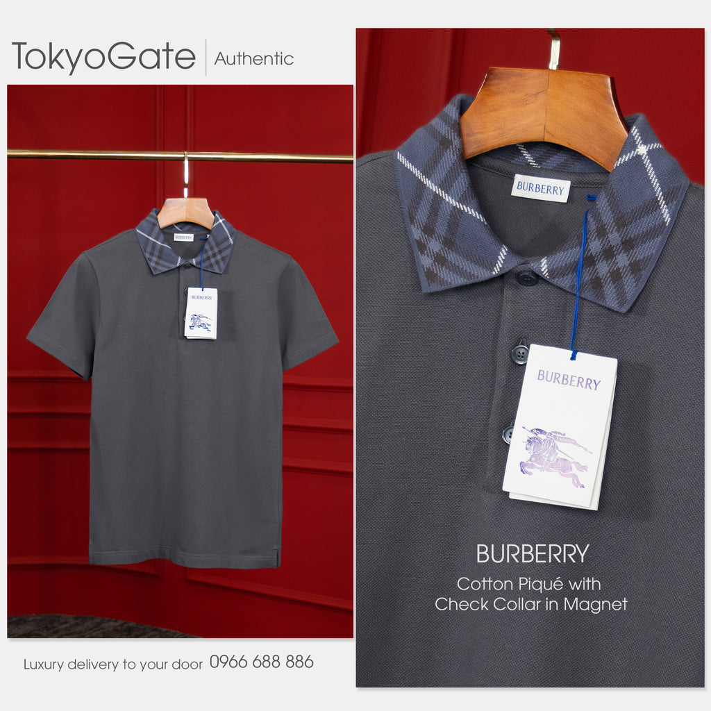 Áo polo Burberry SP25 MW FOR Magnet Slim Fit