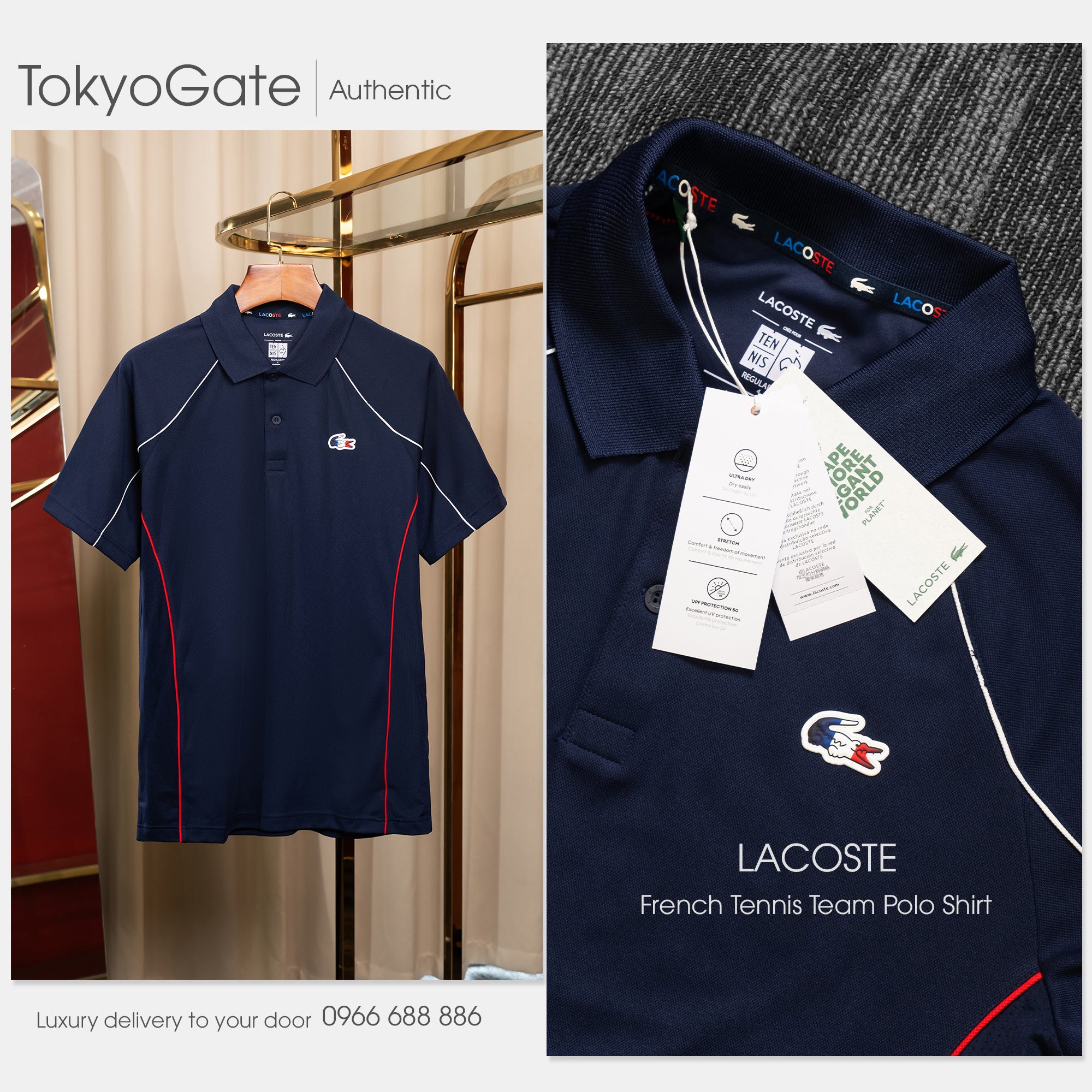 Áo polo Lacoste DH0468 166 Regular Fit