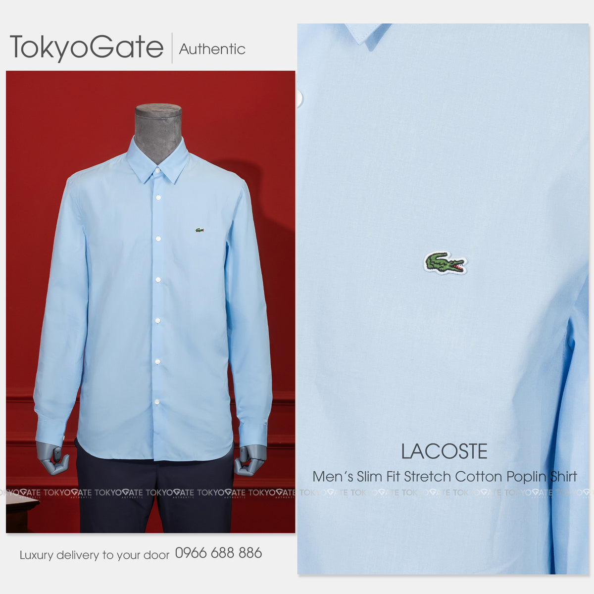 Áo sơ mi Lacoste CH6282 HBP Slim Fit