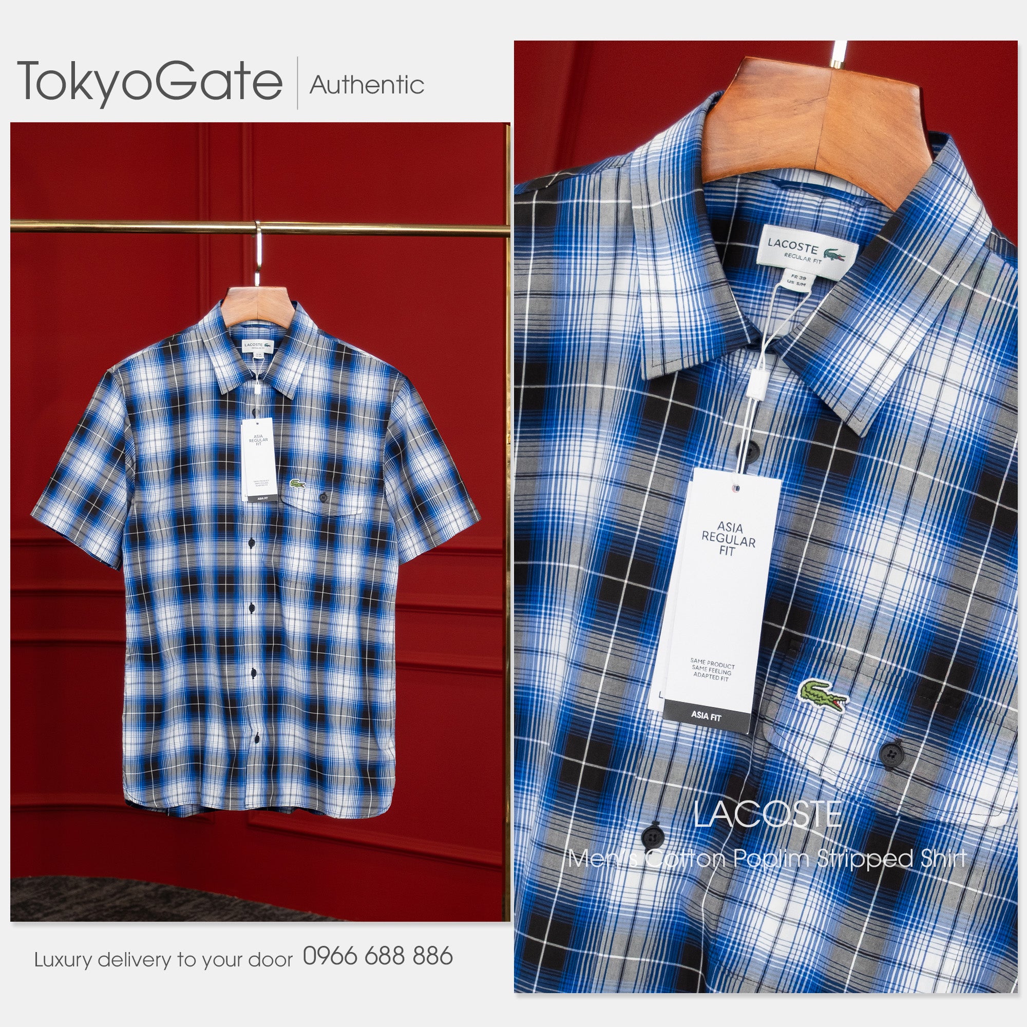 Áo sơ mi Lacoste CH6730 WT5 Regular Fit