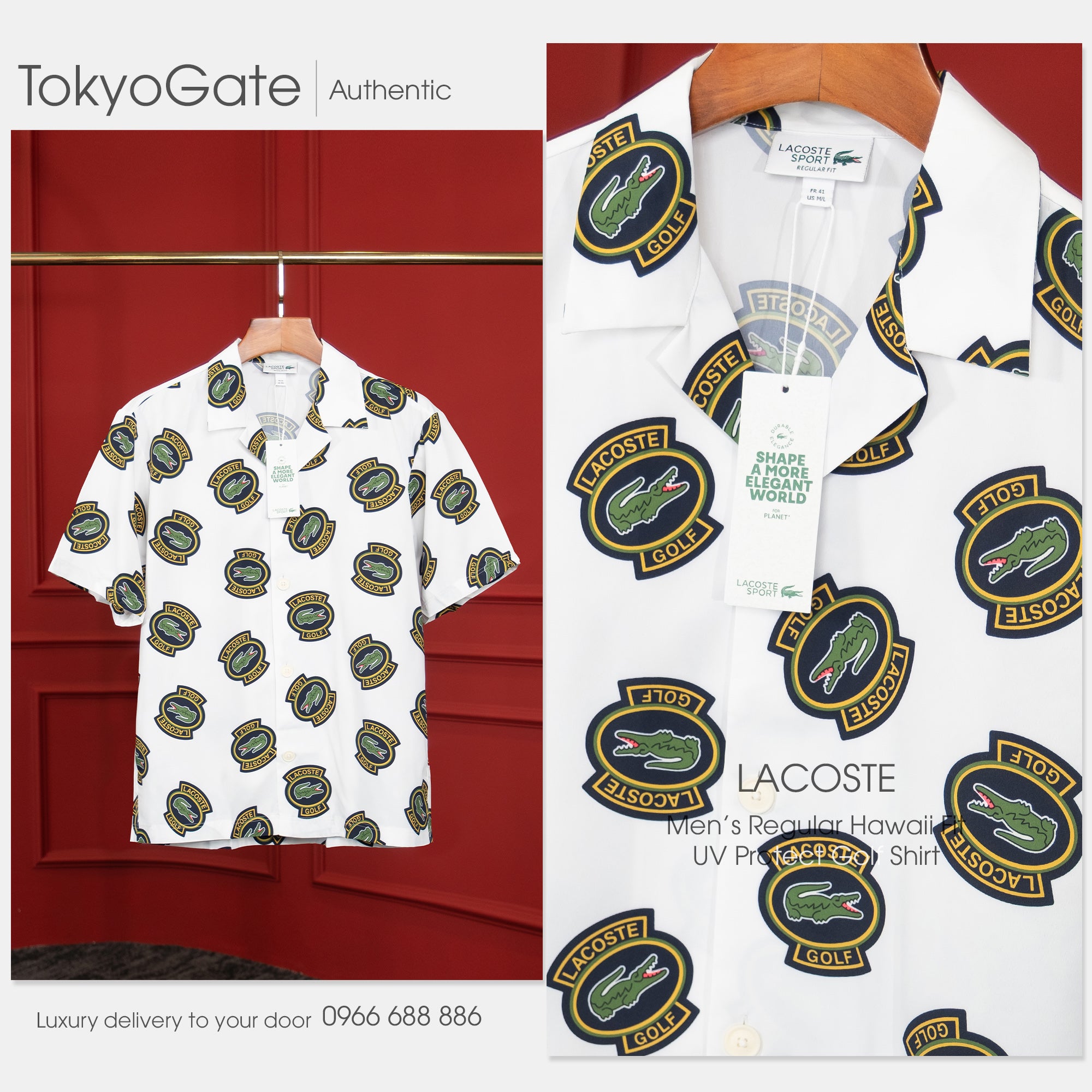 Áo sơ mi Lacoste CH7568 IQH Regular Fit
