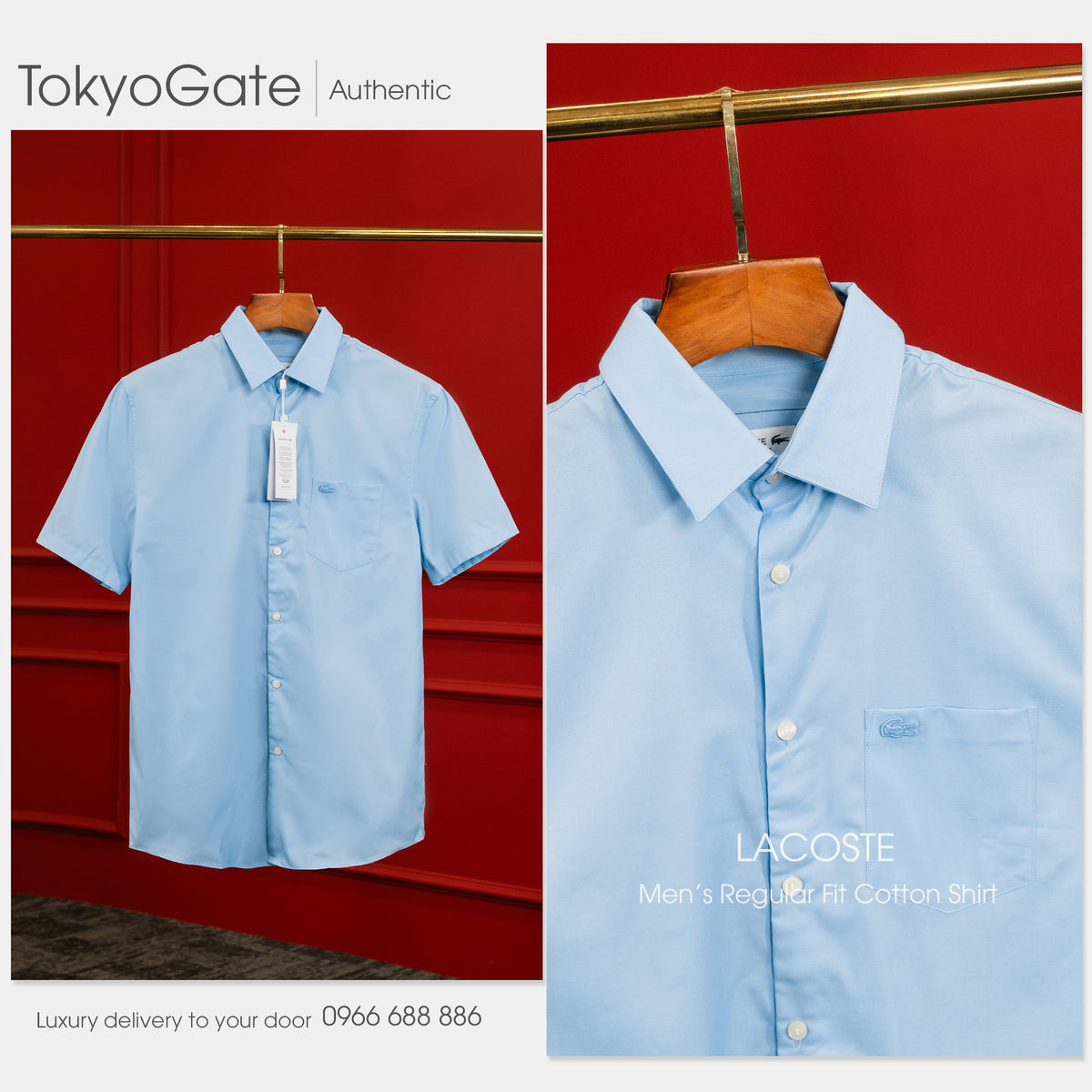 Áo sơ mi Lacoste CH8528 HBP Regular Fit