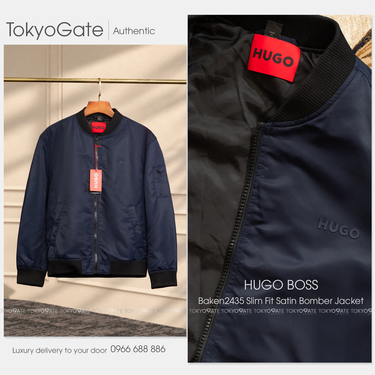 Áo khoác Hugo Boss 50519520 Baken2435 Dark Blue Regular Fit