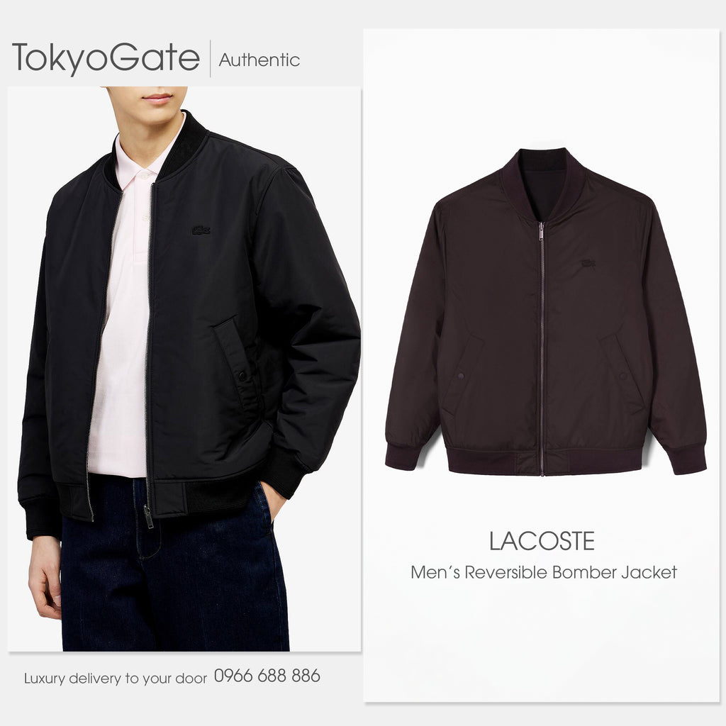 Áo khoác Lacoste BH850E 031 Reversible Jacket Black/Bordeaux