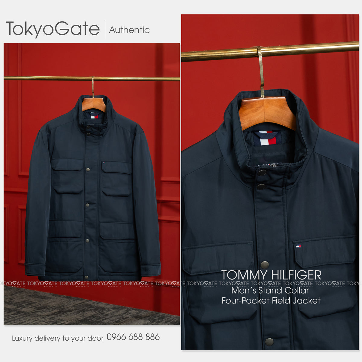 Áo khoác Tommy Hilfiger 155AP170 Navy Puffer Jacket