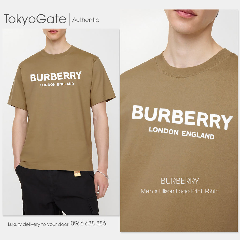 Áo phông Burberry 8104231 Ellison Logo Print T-Shirt Archive Beige Regular Fit