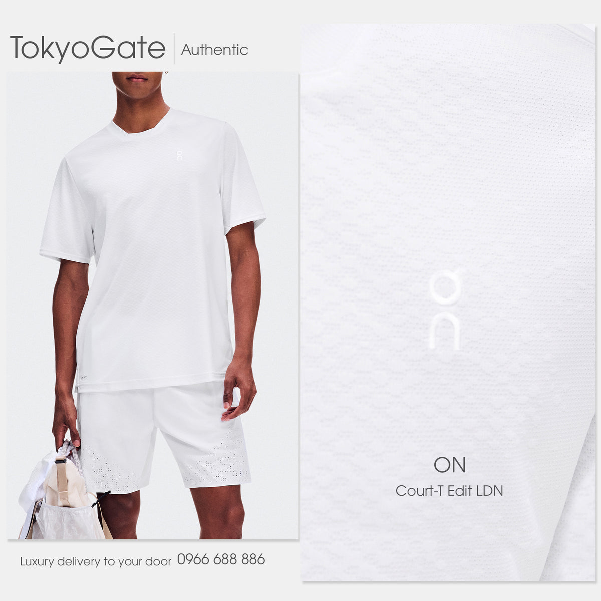 Áo phông ON Tennis Court-T Edit LDN 1MG30760069 White Regular Fit
