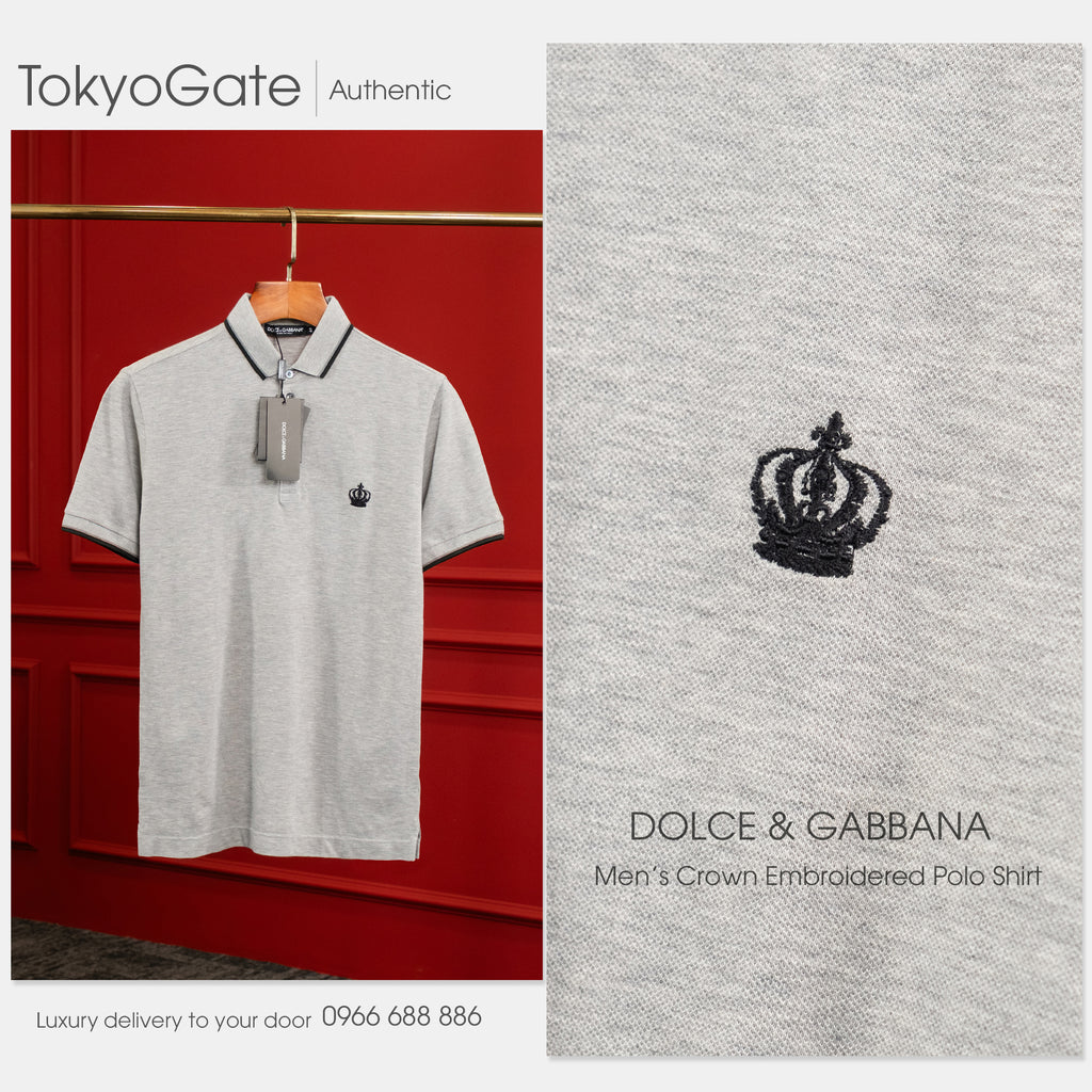 Áo polo D&G G8GI2T G7HPO Crown Patch Polo Shirt Slim Fit