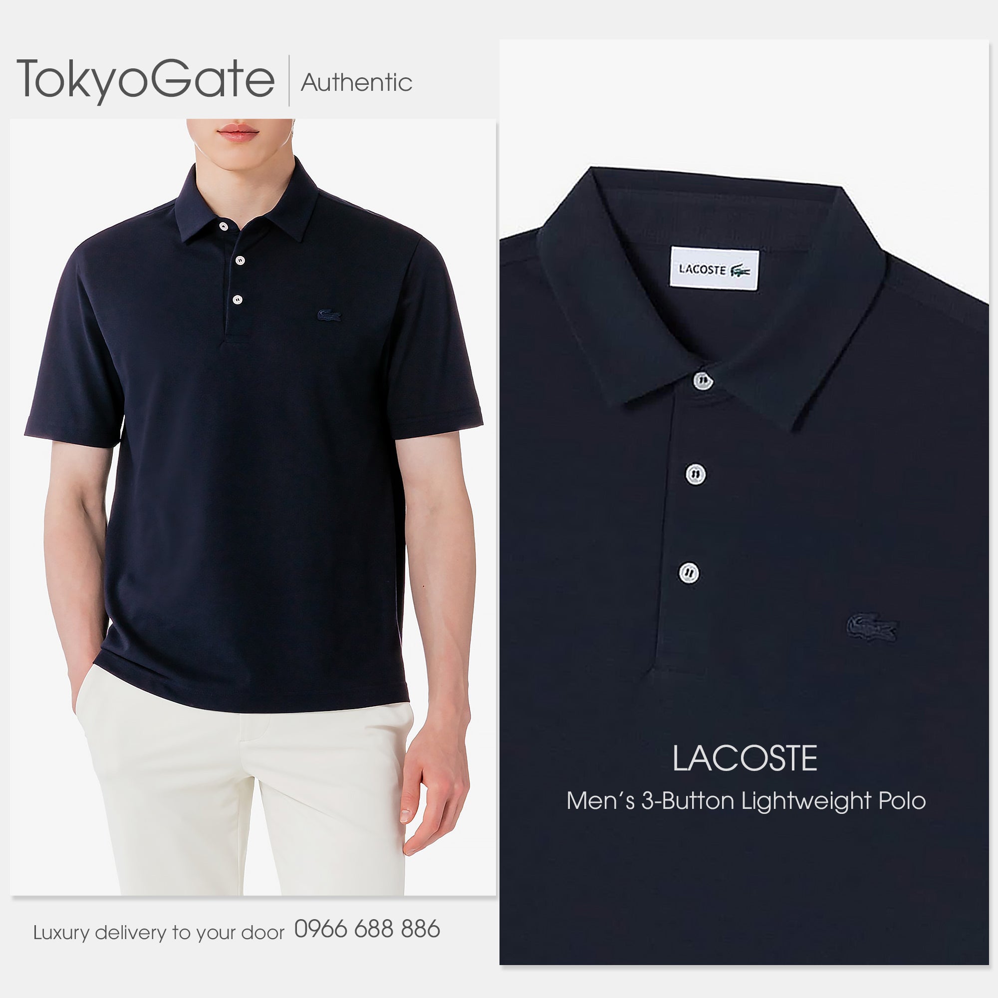 Áo polo Lacoste PH662E 166 High Twist Cotton Regular Fit