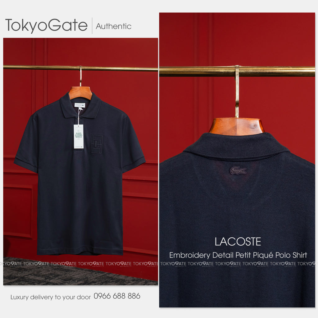 Áo polo Lacoste SS PH1751 350 Petit Piqué Tennis Court Navy Classic Fit