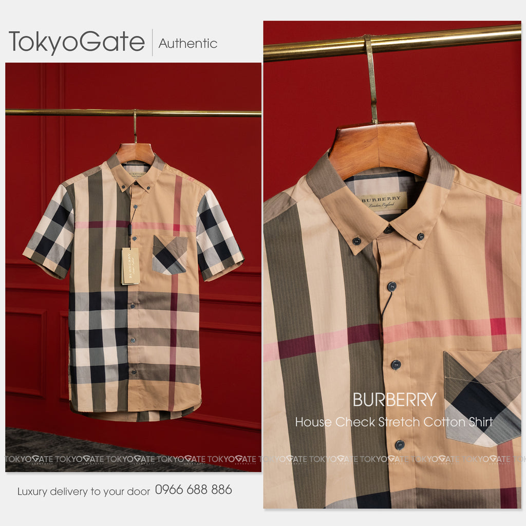 Áo sơ mi Burberry SS Thornaby 4045837 Camel