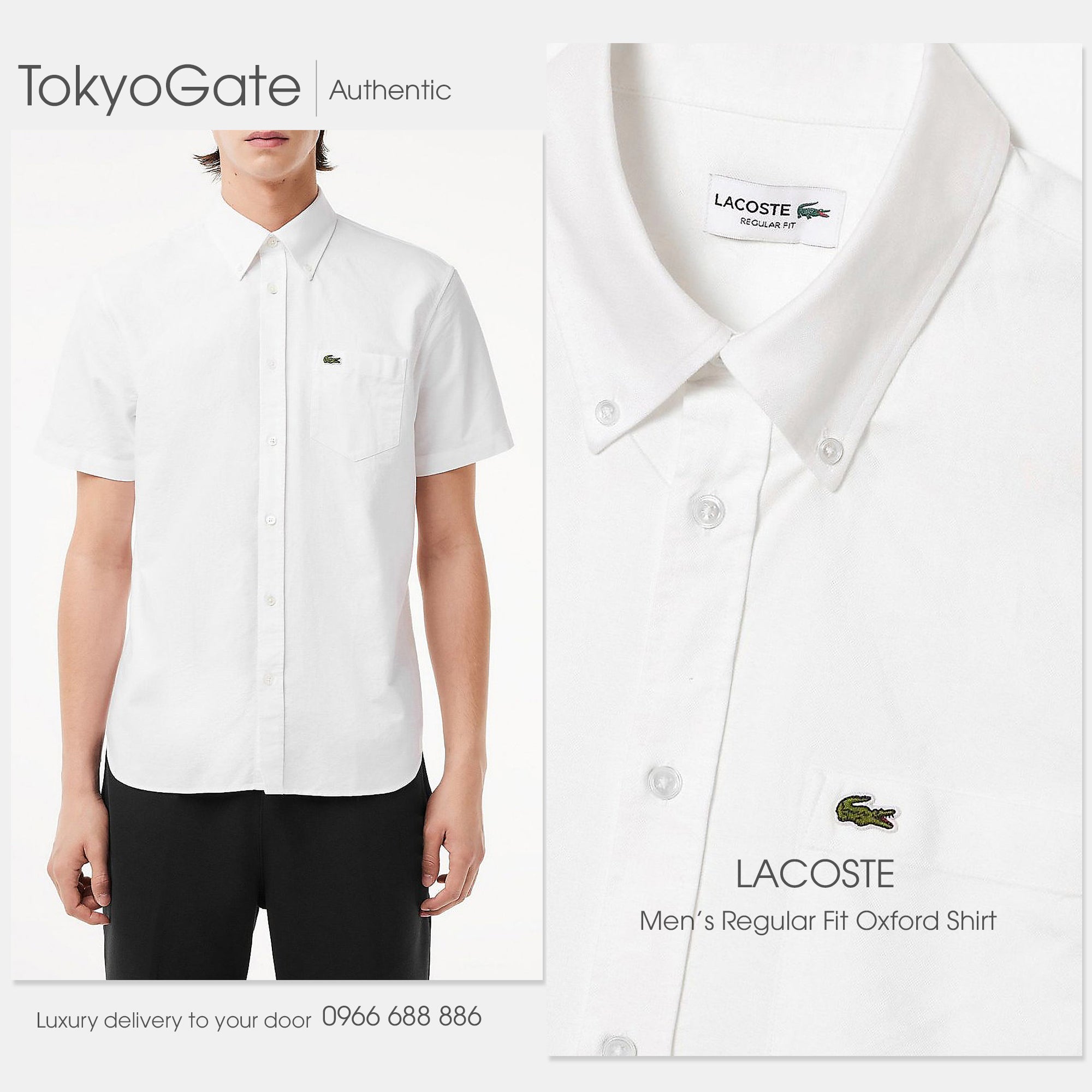 Áo sơ mi Lacoste CH1917 001 Regular Fit
