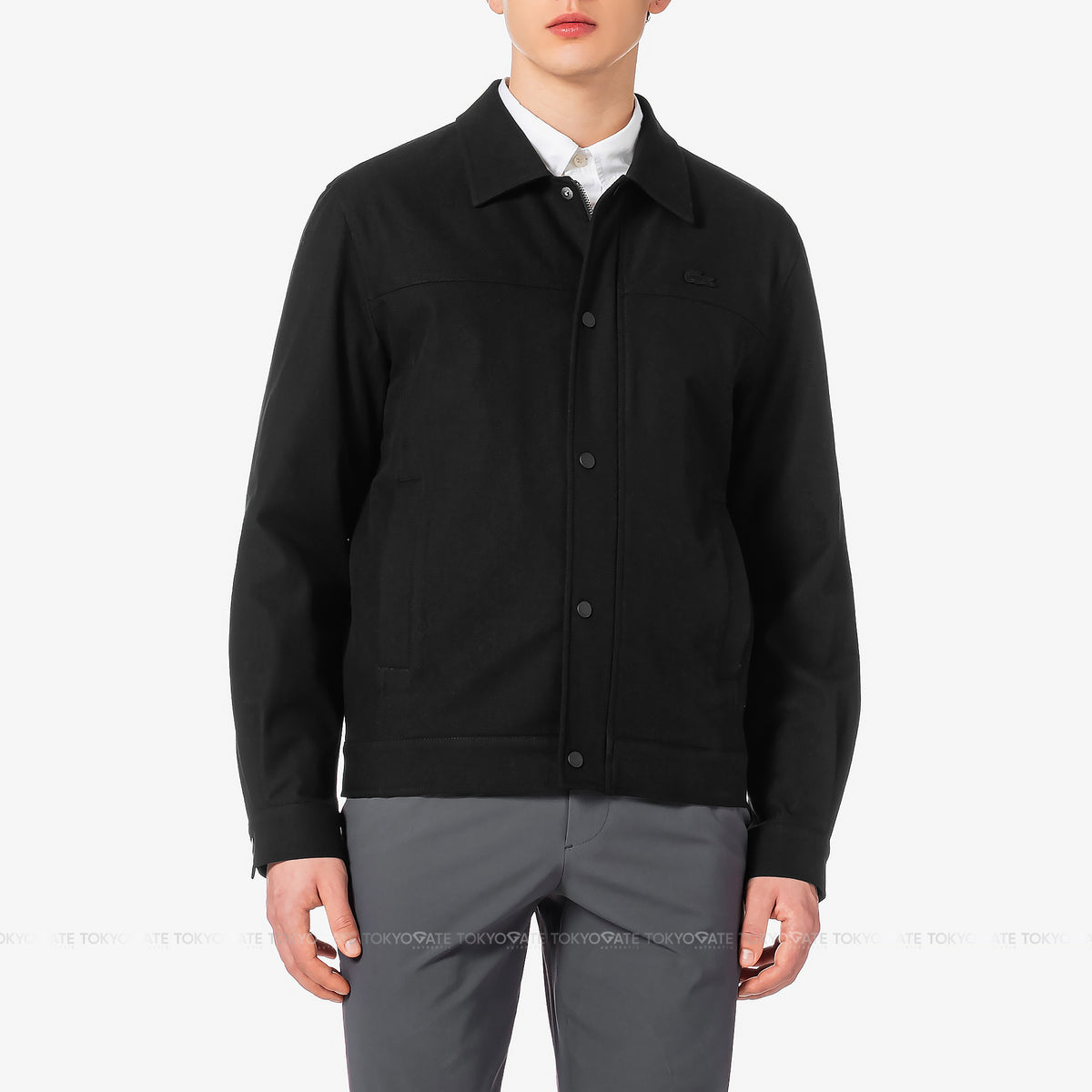 Áo khoác Lacoste BH435E 56G 031 Stretch Nylon Trucker Jacket Grey Regular Fit