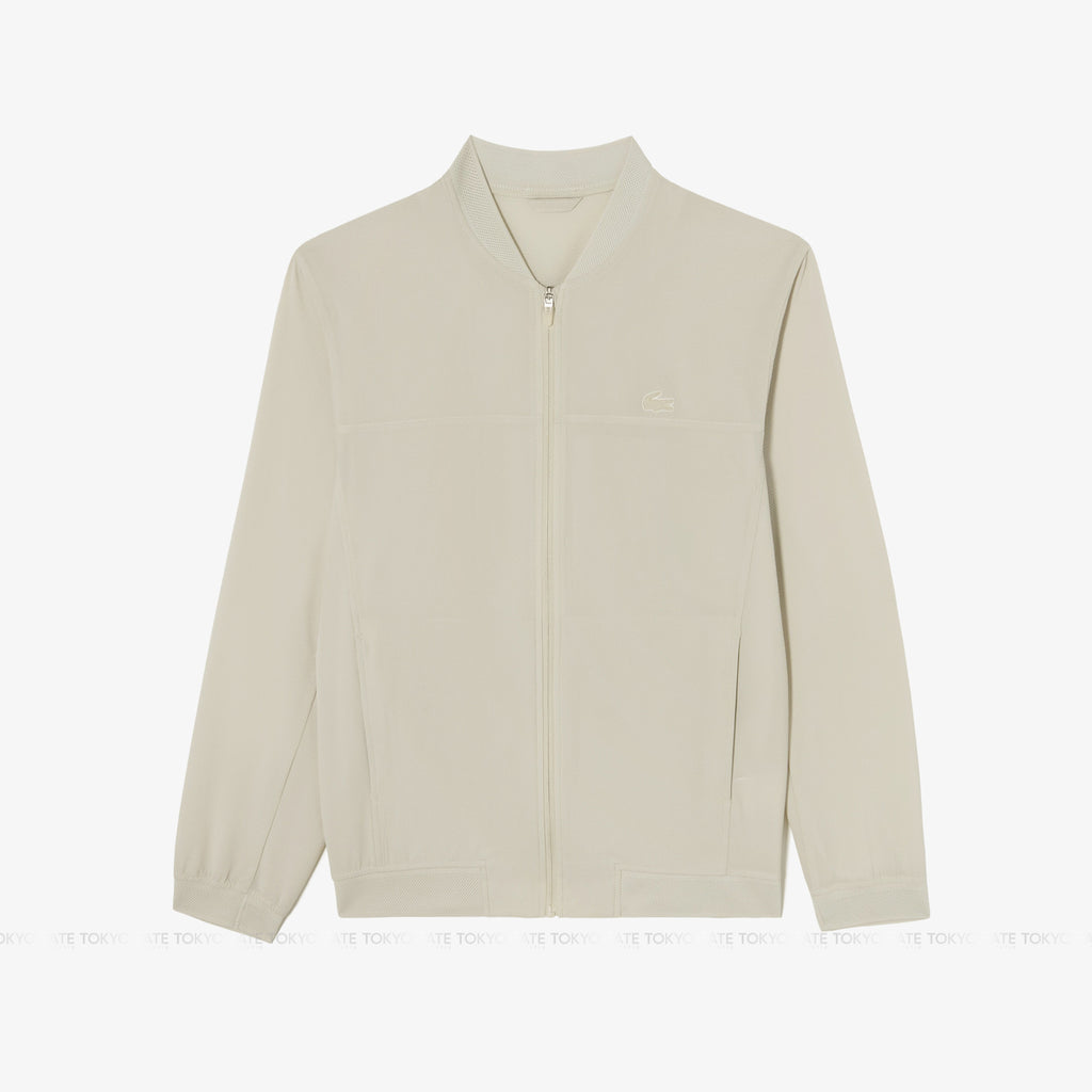 Áo khoác Lacoste BH955E 56G 02S Zip-Up Golf Windbreaker Jacket Beige Regular Fit