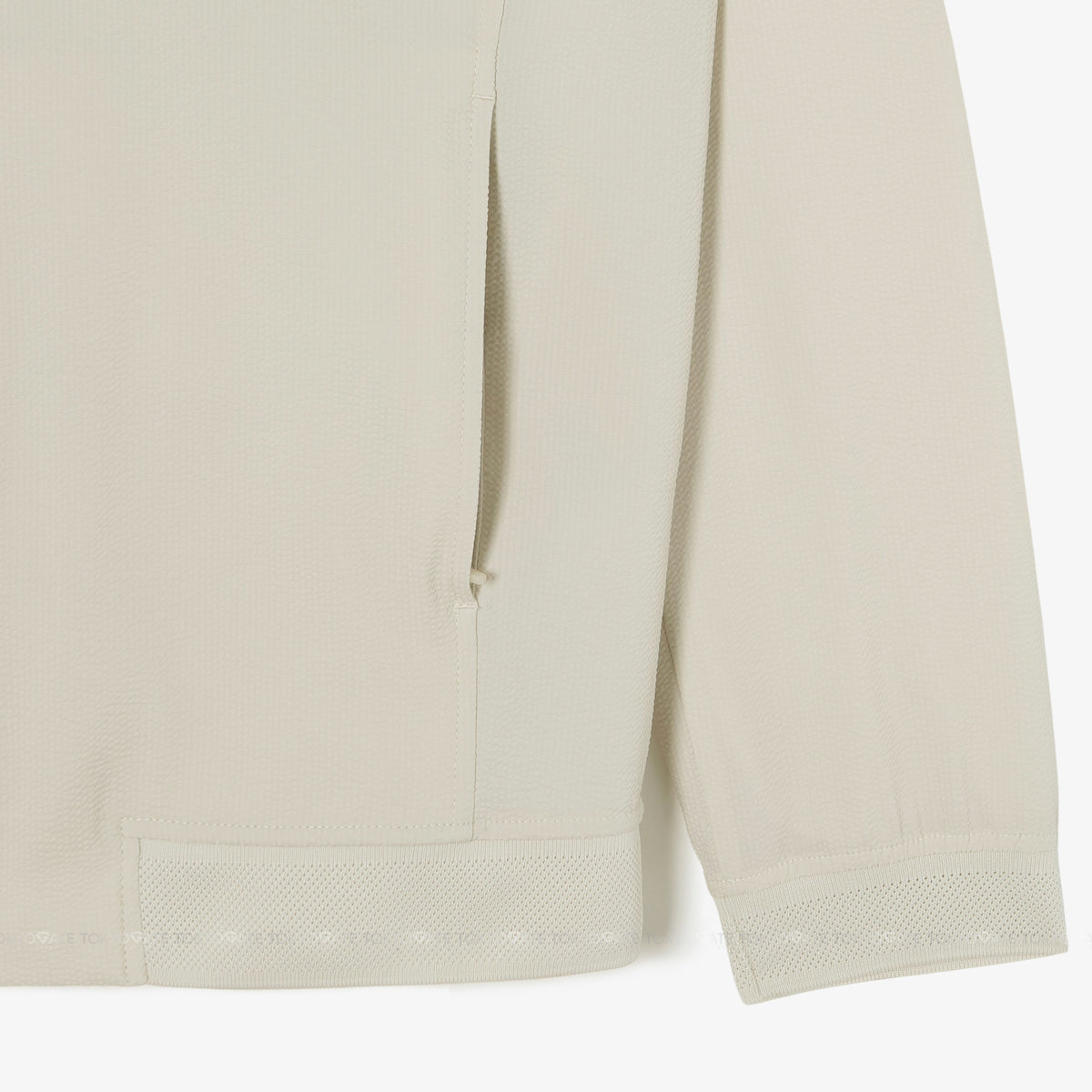 Áo khoác Lacoste BH955E 56G 02S Zip-Up Golf Windbreaker Jacket Beige Regular Fit