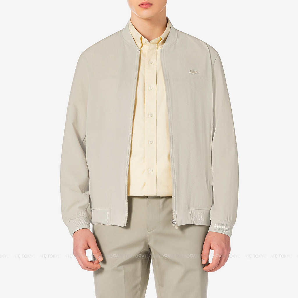 Áo khoác Lacoste BH955E 56G 02S Zip-Up Golf Windbreaker Jacket Beige Regular Fit