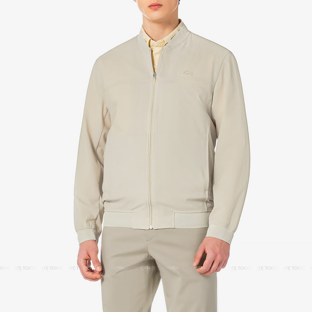 Áo khoác Lacoste BH955E 56G 02S Zip-Up Golf Windbreaker Jacket Beige Regular Fit