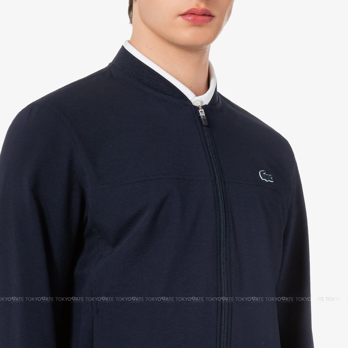 Áo khoác Lacoste BH955E 56G HDE Zip-Up Golf Windbreaker Jacket Navy Regular Fit