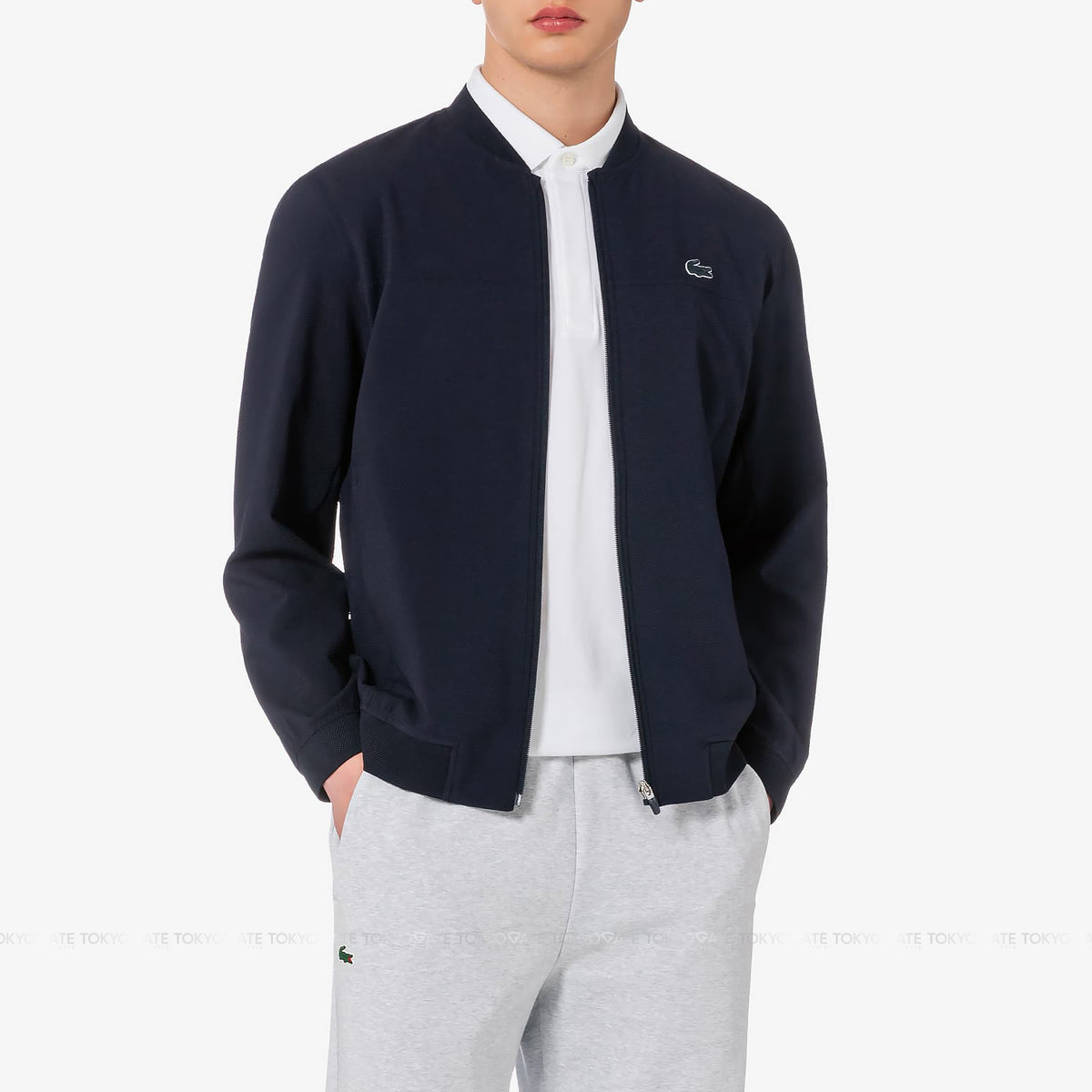 Áo khoác Lacoste BH955E 56G HDE Zip-Up Golf Windbreaker Jacket Navy Regular Fit