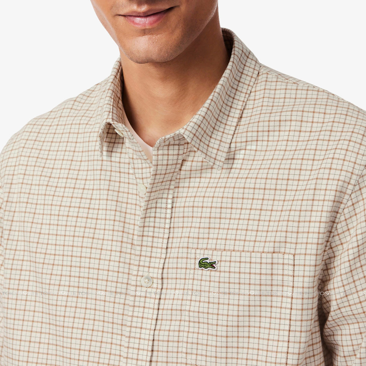 Áo sơ mi Lacoste CH8535 95I Gingham Check Regular Fit