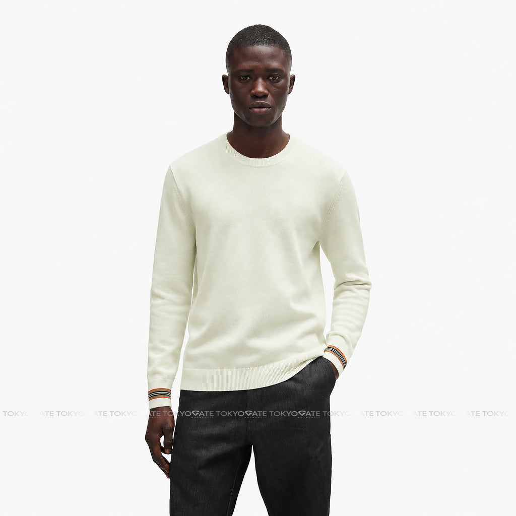 Áo len Burberry 8104406 Paradise Icon Stripe Fine Wool Knit Pistachio
