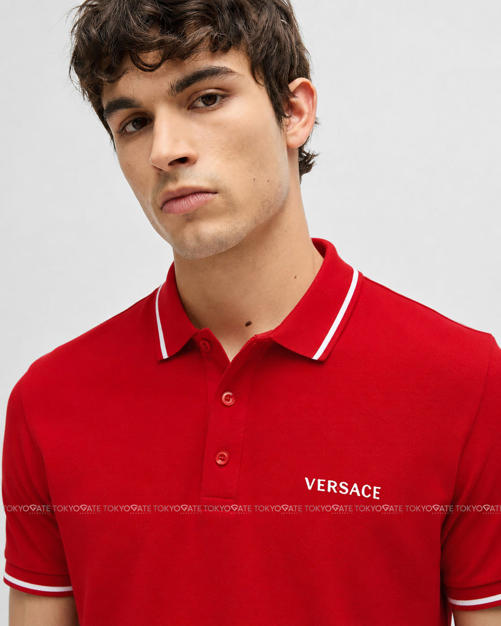 Áo polo Versace A83397S A231377 Red Regular Fit