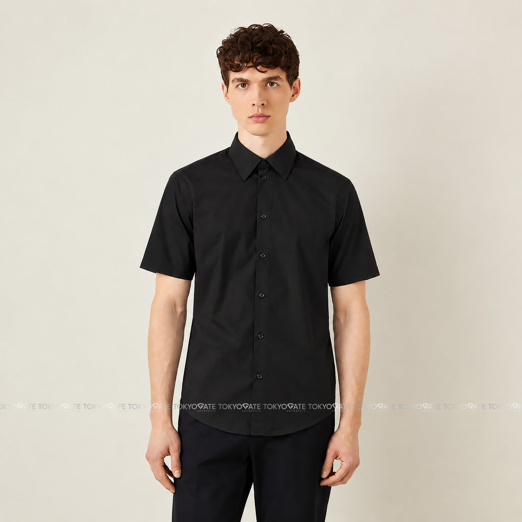 Áo sơ mi Burberry 8084280 Shefford Black Slim Fit
