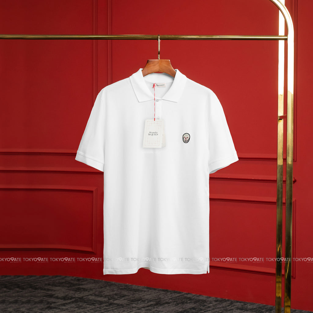 Áo polo Alexander McQueen 622106 QQX33 9000 White Regular Fit