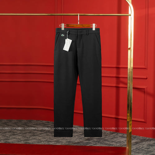 Quần âu Lacoste HH094E 031 Cotton Gabardine Chino Trousers Black Regular Fit