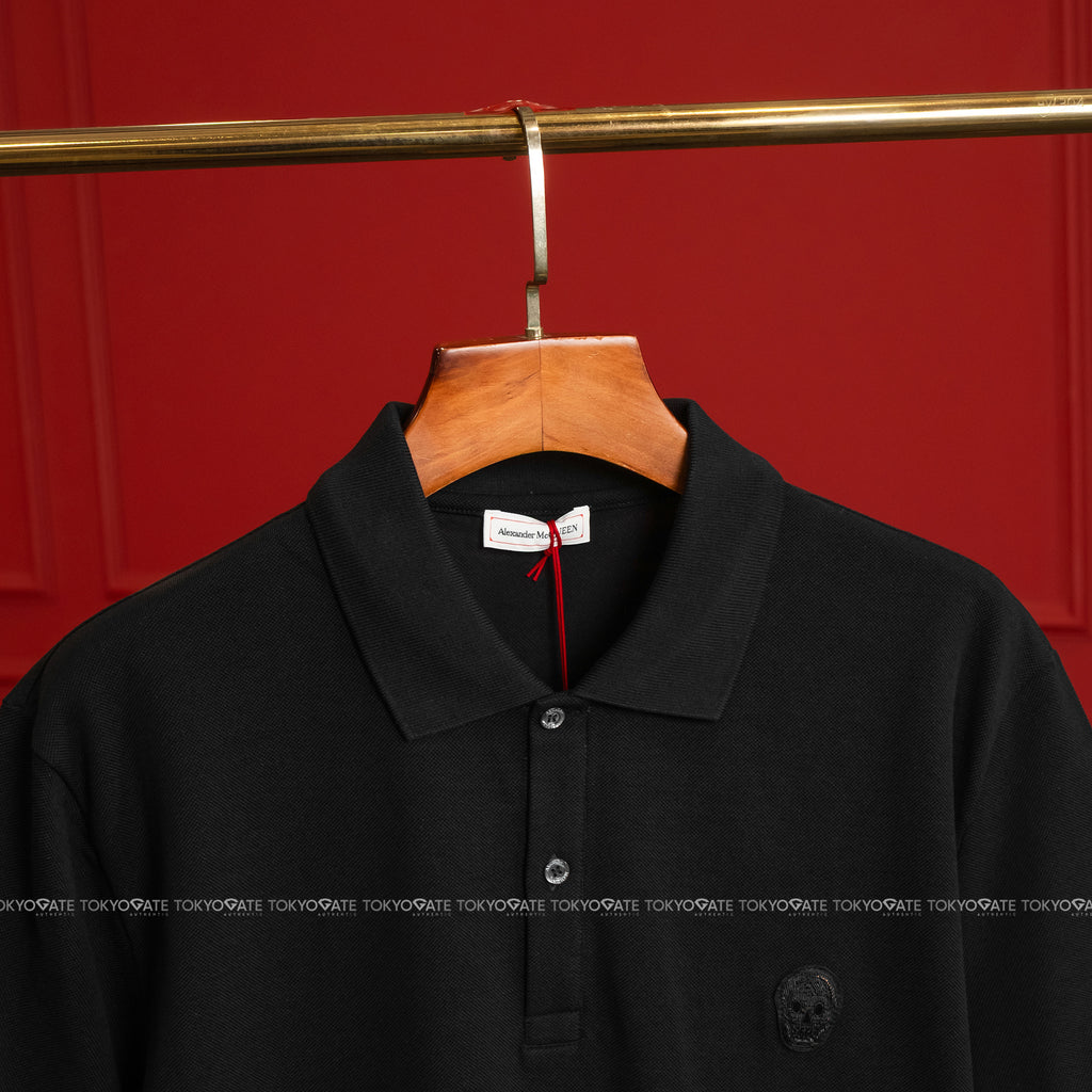 Áo polo Alexander McQueen 622106 QQX33 1000 Black Regular Fit