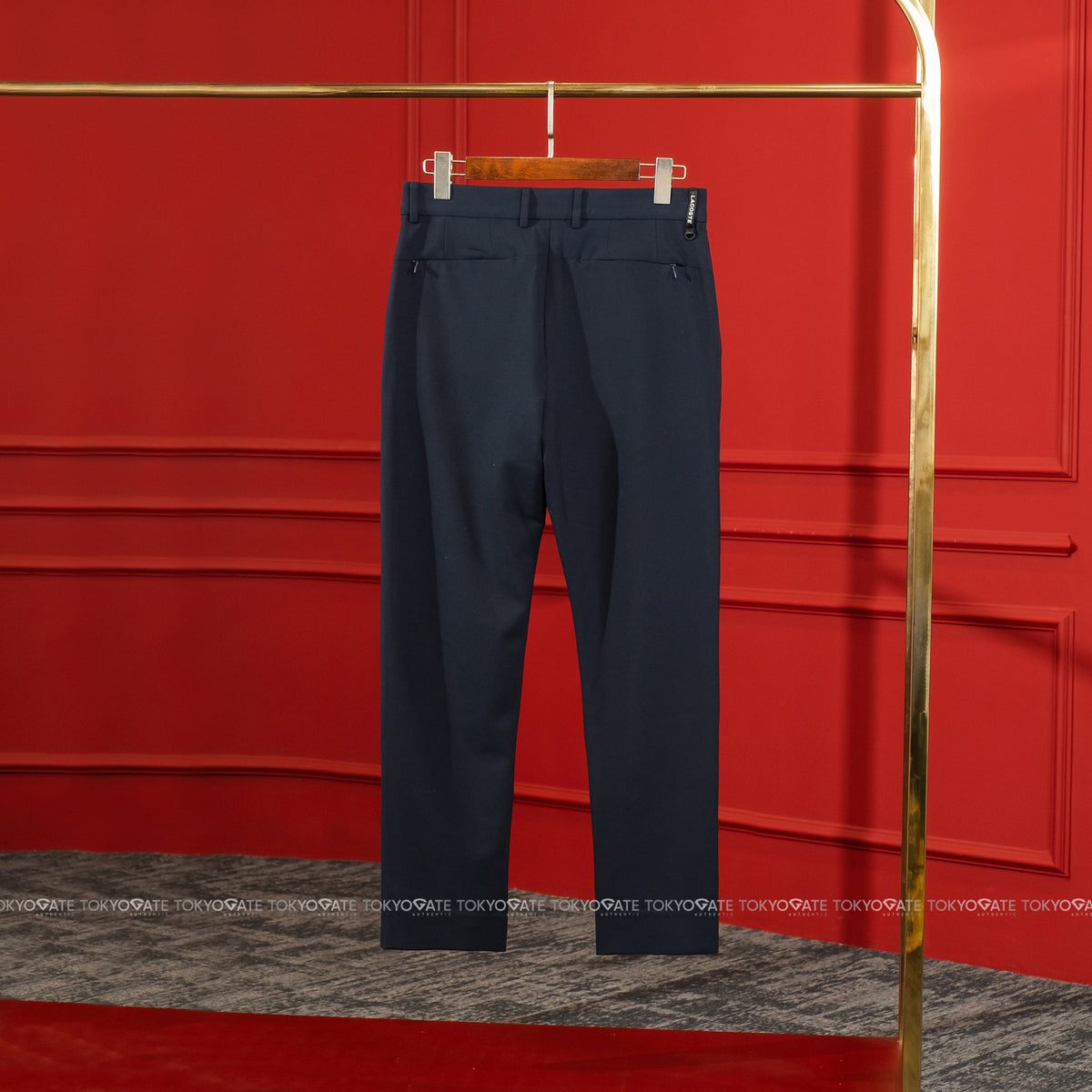 Quần âu Lacoste HH094E HDE Cotton Gabardine Chino Trousers Navy Regular Fit