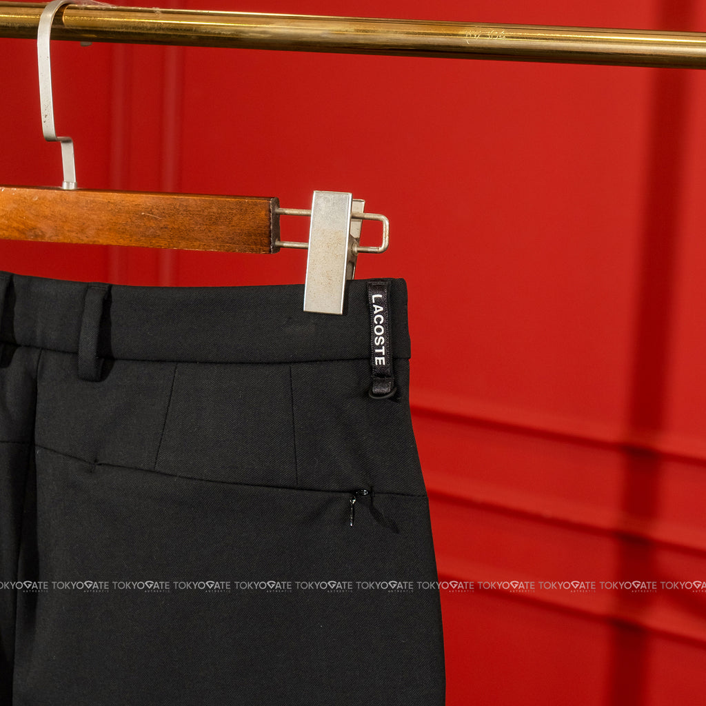 Quần âu Lacoste HH094E 031 Cotton Gabardine Chino Trousers Black Regular Fit