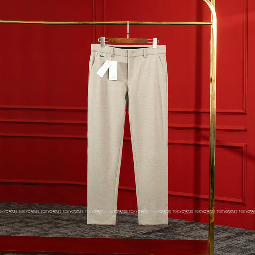 Quần âu Lacoste HH094E CCA Cotton Gabardine Chino Trousers Grey Regular Fit