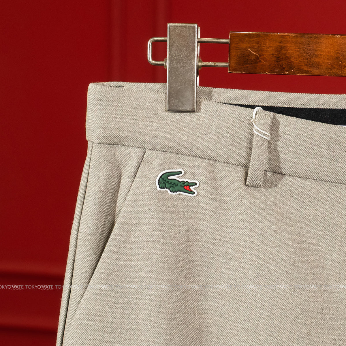 Quần âu Lacoste HH094E CCA Cotton Gabardine Chino Trousers Grey Regular Fit