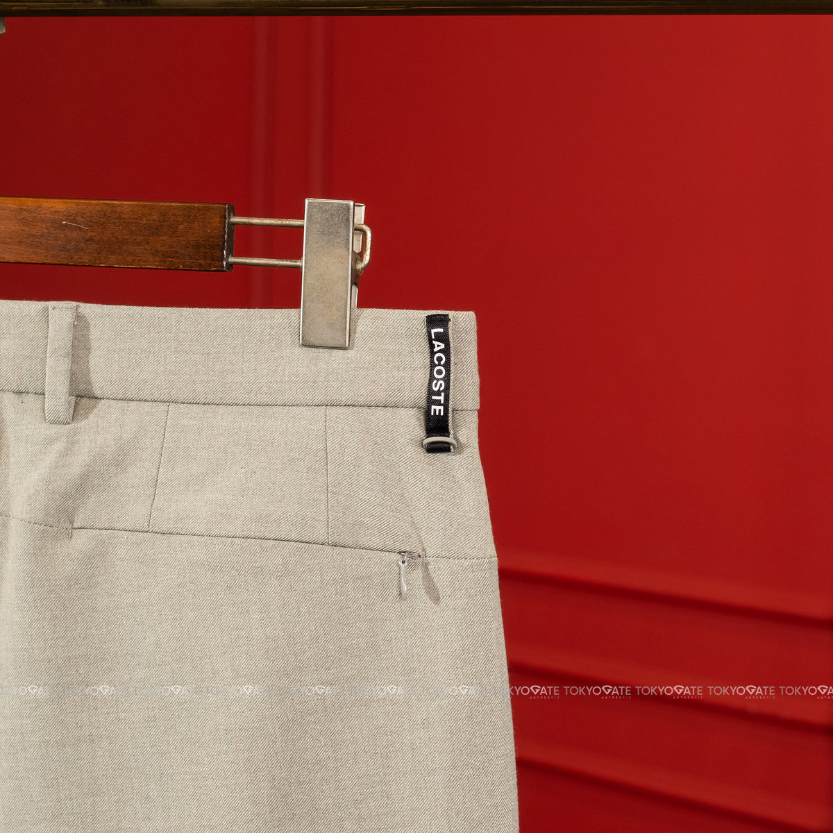 Quần âu Lacoste HH094E CCA Cotton Gabardine Chino Trousers Grey Regular Fit