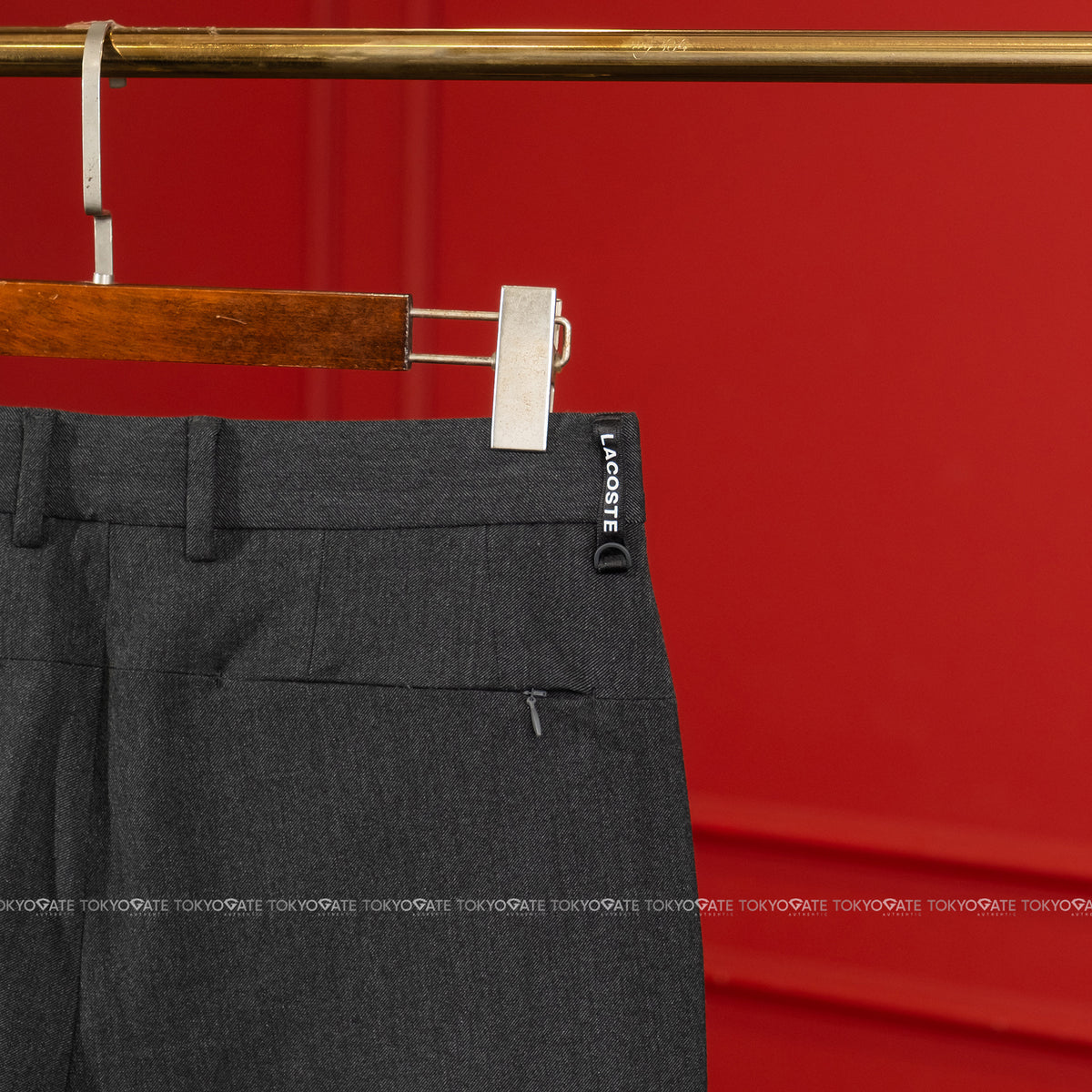 Quần âu Lacoste HH094E 050 Cotton Gabardine Chino Trousers Navy Regular Fit