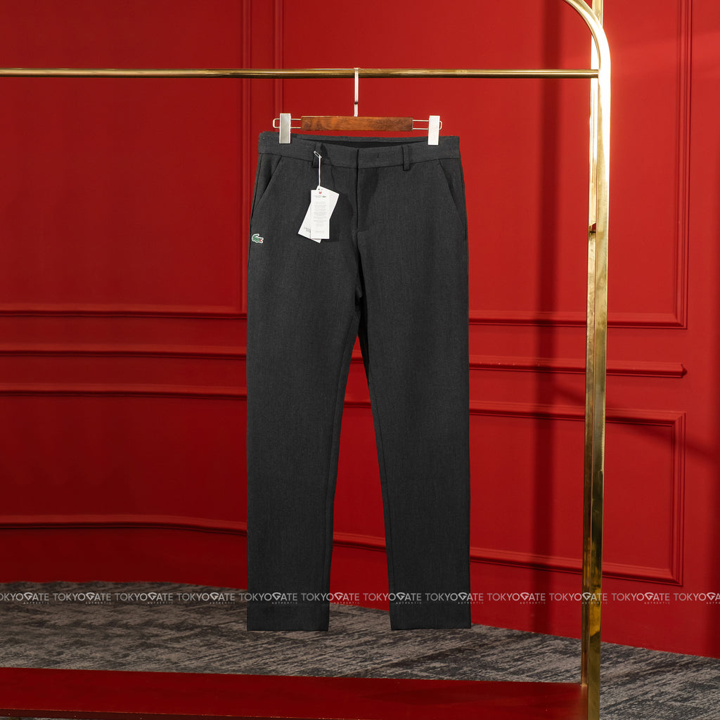 Quần âu Lacoste HH094E 050 Cotton Gabardine Chino Trousers Navy Regular Fit