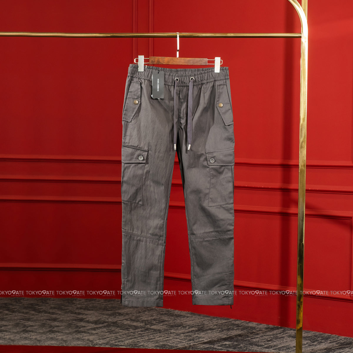 Quần khaki D&G GW72ET FUM20 N0036 Cargo Pants Very Dark Gun Grey Regular Fit