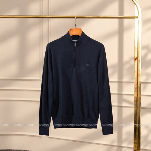 Áo len Lacoste AH305E HDE Half-Zip Pullover Dark Navy Regular Fit