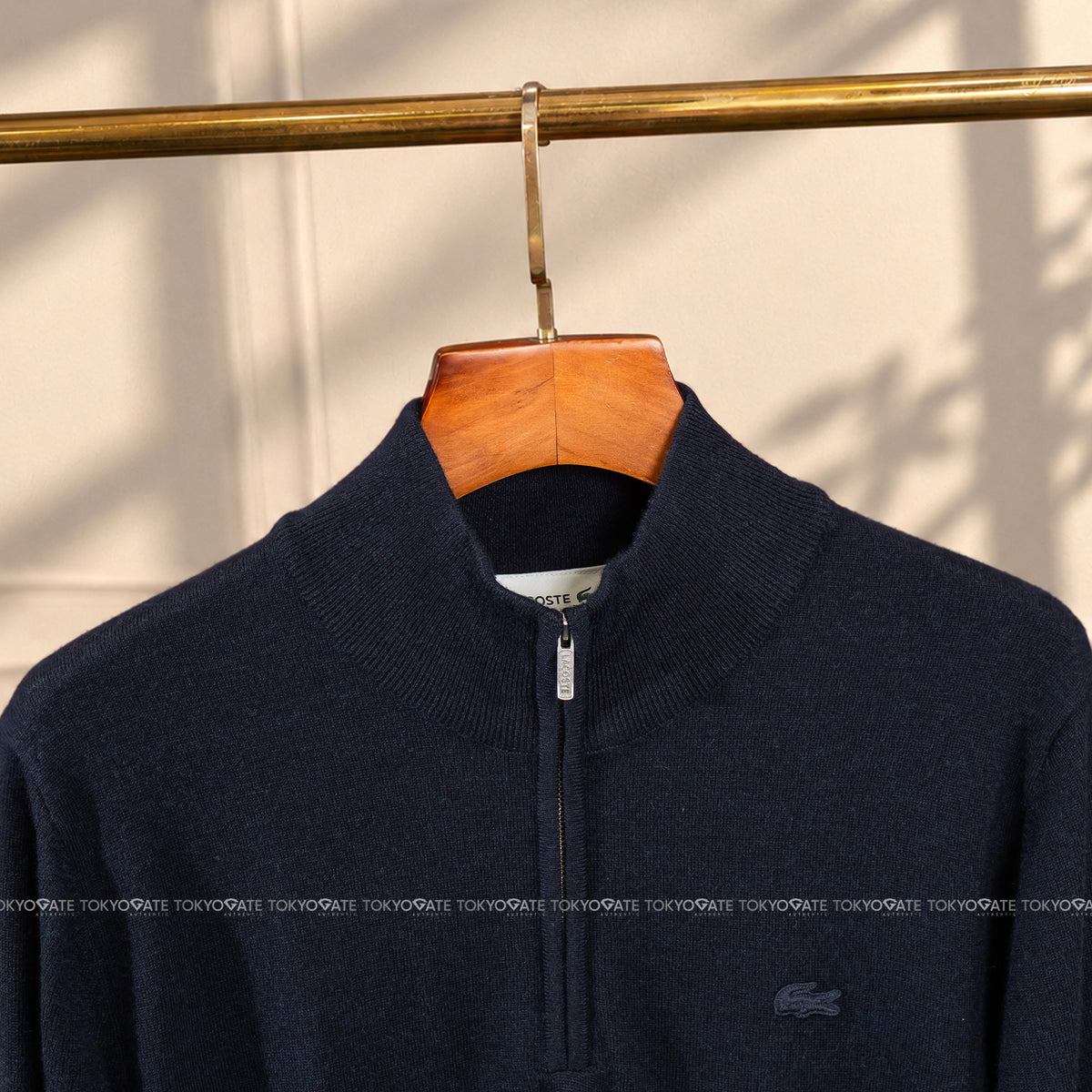 Áo len Lacoste AH305E HDE Half-Zip Pullover Dark Navy Regular Fit