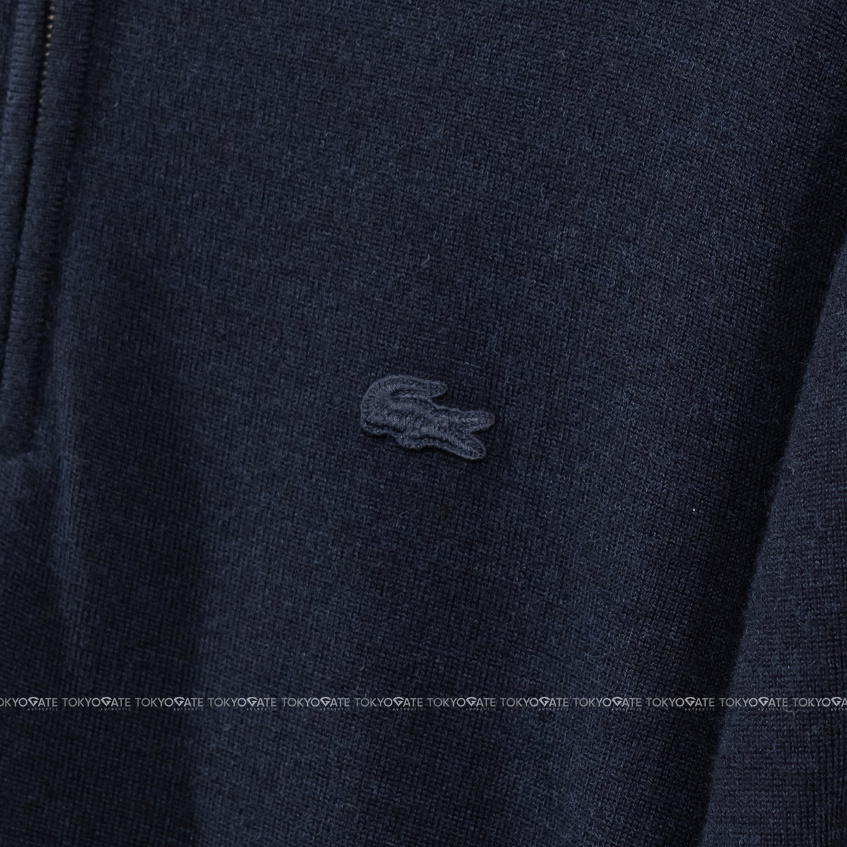 Áo len Lacoste AH305E HDE Half-Zip Pullover Dark Navy Regular Fit