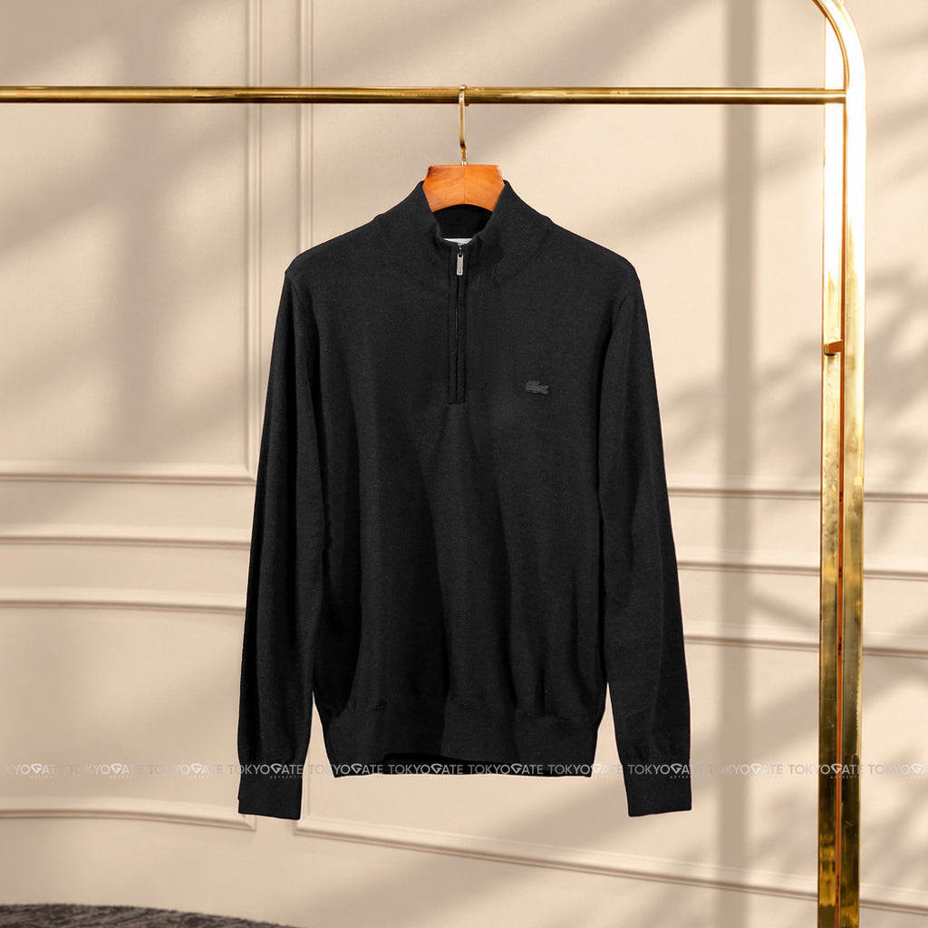 Áo len Lacoste AH305E 031 Half-Zip Pullover Grey Regular Fit